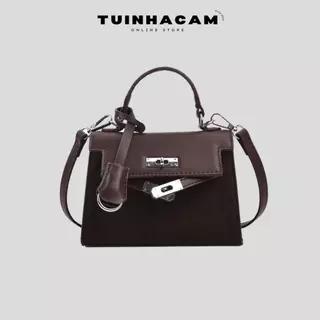 Túi xách nữ cầm tay Tuinhacam túi mini đeo chéo đựng vừa điện thoại da lộn dáng vuông thời trang nữ - TNC035