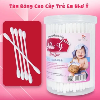 Tăm Bông Ngoáy Tai Cho Bé Sơ Sinh Và Trẻ Em Như Ý (Hủ 200 cây)