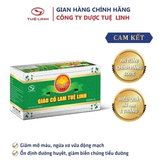 Trà Giảo Cổ Lam Tuê Linh 25 túi lọc (combo 2 hộp) _giảm mỡ máu, hỗ trợ điều hoà huyết áp, tim mạch