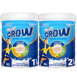 Sữa bột Nuvi grow 1+/2+ 900g - mẫu mới nhất