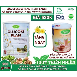 Sữa hạt Glucose Plan bổ sung canxi Soyna hộp 900g khuyến mại 1 hộp sữa mầm/sữa hạt 300g