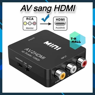 [AV to HDMI] Bộ chuyển đổi Video AV sang HDMI 1080p Công cụ chuyển đổi tổng hợp Tương thích HDMI với RCA CVSB L / R