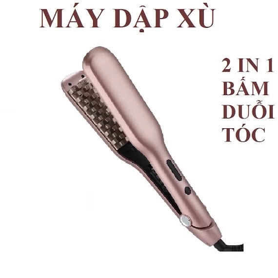 Máy Dập Xù Bấm Tóc Phồng Chân Tóc Vuông 2 In 1