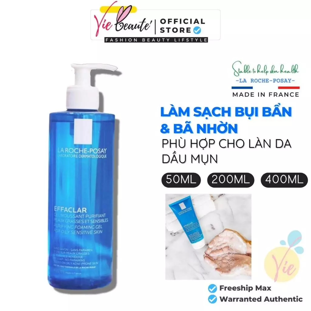 Sữa rửa mặt La Roche Posay cho da nhạy cảm - La Roche Posay Effaclar Purifying Foaming Gel For Oil Sensitive Skin