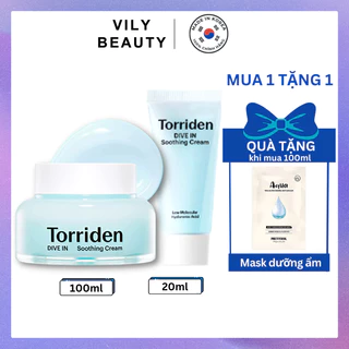 [Mã COSBAUH3 giảm 8% đơn 300K] [Bill Hàn] Kem dưỡng cấp ẩm phục hồi Torriden Dive-in Soothing Cream 100ml