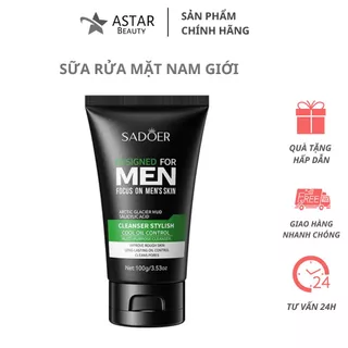 Sữa Rửa Mặt Kiềm Dầu Đa Hiệu Ứng Làm Sạch Da Mặt Cho Nam Giới Sadoer 100g