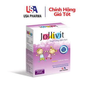 Siro Tăng Cường Miễn Dịch Jollivit Hỗ Trợ Tăng Cường Sức Đề Kháng, Phòng Bệnh Đường Hô Hấp, Viêm Phế Quản - Hộp 20 ống