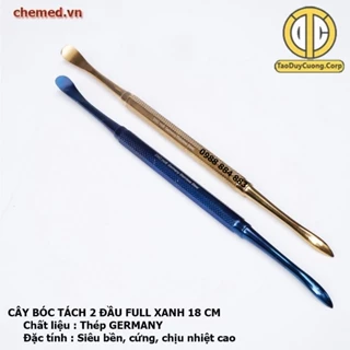 Cây bóc tách lợi, bóc tách nha khoa, cây bóc tách 2 đầu full vàng và full xanh dài 18cm phẫu thuật, thẩm mỹ, spa