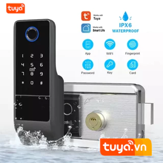 Khóa Cổng Vân Tay Thẻ Từ 2 Mặt Đọc Wifi Tuya SHP-IDL10Bv2