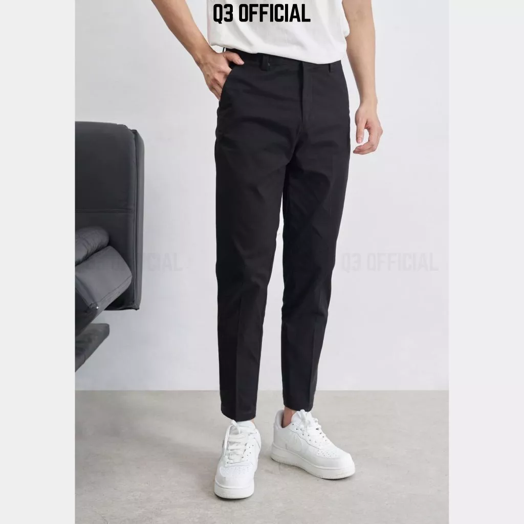 Quần dài nam kaki form slim fit cao cấp, kiểu dáng Hàn Quốc sang trọng, thời trang, phong cách trendy Q3