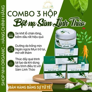 Combo 3 Bột nạ Sâm Linh Thảo (TẶNG KÈM BỘ CỌ ĐẮP MẶT)