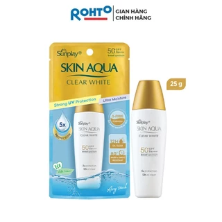 Sữa Chống Nắng Hằng Ngày Dưỡng Trắng Cho Da Dầu SUNPLAY Skin Aqua Clear White SPF 50+, PA++++ 25g