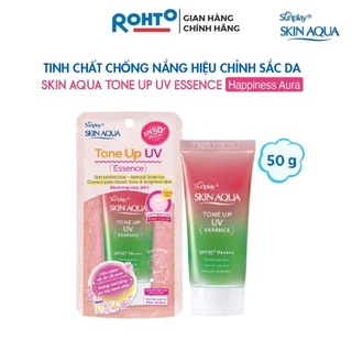 Tinh Chất Chống Nắng Nâng Tông Sunplay Skin Aqua Tone Up UV Essence Happiness Aura (Rose) 50g