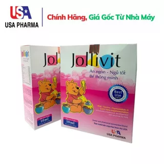 Jollivit Ăn Ngon giúp bé ngủ tốt, bé ăn ngon, ngủ ngon, kích thích bé ăn nhiều hơn - Hộp 20 ống