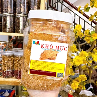 Mực Cán Tẩm Vị - Ăn Liền HŨ VUÔNG 500.gram - Khô Mực Loại Ngon - cay cay