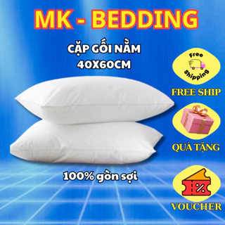 Ruột gối hơi bông gòn kích thước 40x60cm cao cấp, cặp gối nằm gòn siêu êm cam kết hàng chuẩn