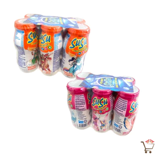 1 Lốc 6 Lọ Sữa Chua Uống Susu 80ml Vị Dâu-Cam, date mới