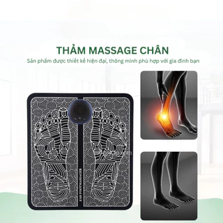 Thảm Massage Chân Xung Điện EMS với 6 cách thức xoa bóp Bàn Chân, Giúp tuần hoàn Khí Huyết, Giảm đau mỏi -GDTI