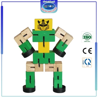 Đồ chơi gỗ Luồn thun Robo | Winwintoys 60052 | Phát triểm khả năng sáng tạo và khéo léo | Đạt tiêu chuẩn CE và TCVN