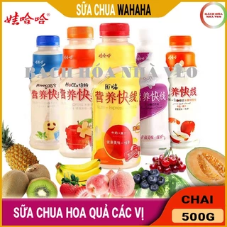 [LẺ] Sữa Chua Uống Hoa Quả Hiệu Wahaha Các Vị , Sữa Chua Đài Loan Ngon Tuyệt Hảo - Chai 500ml - Hàng Chuẩn Date Mới