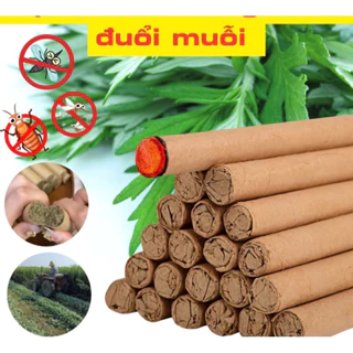 Set 10 THANH NGẢI CỨU ĐUỔI MUỖI - XÔNG PHÒNG - GIẢM STRESS - DỄ NGỦ ( tặng kèm 1 đế cắm nhang)