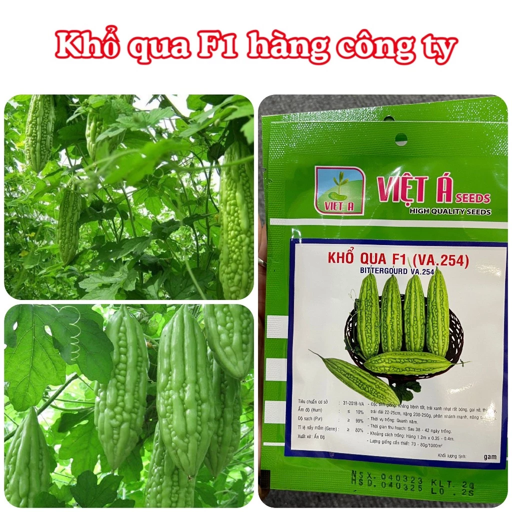 Hạt giống Mướp đắng F1 gói 2 gram  hàng chính hãng công ty đóng gói