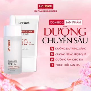 Combo dưỡng trắng chống nắng Dr.Halee