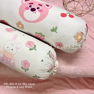 Vỏ gối ôm người lớn cotton đũi sơ đậu nành mềm mịn mát an toàn với mọi loại da kích thước 35x100cm