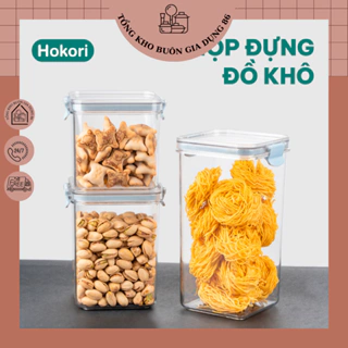 Bộ hộp đựng thực phẩm khô 700-1000-1500ml Việt Nhật cao cấp, Hộp đựng hạt và đồ khô các loại