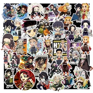 Set 50 Sticker Hình Nhân Vật Anime Demon Slayer: Kimetsu No Yaiba - Trang Trí Thủ Công