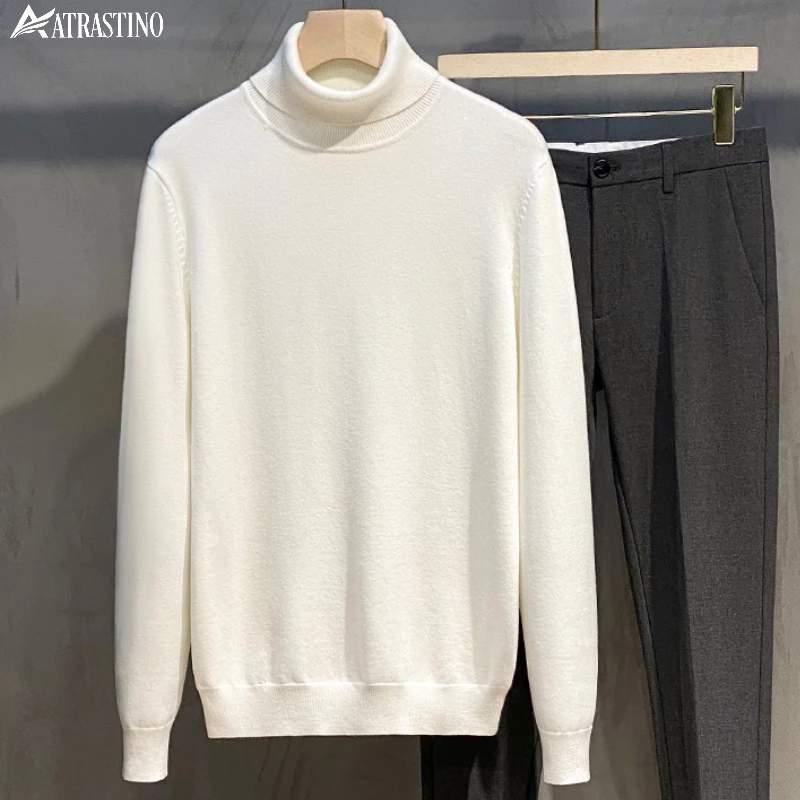 Áo Len Nam Cổ Lọ Quảng Châu Lông Cừu Dài Tay Dày Dặn Mềm Mịn Cực Ấm Kiểu Dáng Hàn Quốc Sweater LEN001