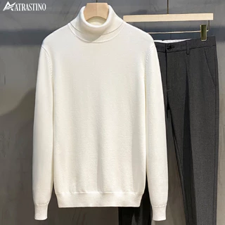 Áo Len Nam Cổ Lọ Quảng Châu Lông Cừu Dài Tay Dày Dặn Mềm Mịn Cực Ấm Kiểu Dáng Hàn Quốc Sweater Atrastino