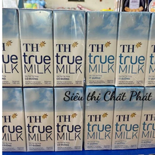 Lốc 4 hộp sữa tươi TH True Milk 180ml có đường / ít đường