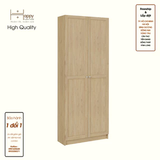 HAPPY FURNITURE , Kệ sách 6 tầng 2 cửa mở - CATY , KSA_058 , 80cm x 30cm x 202cm