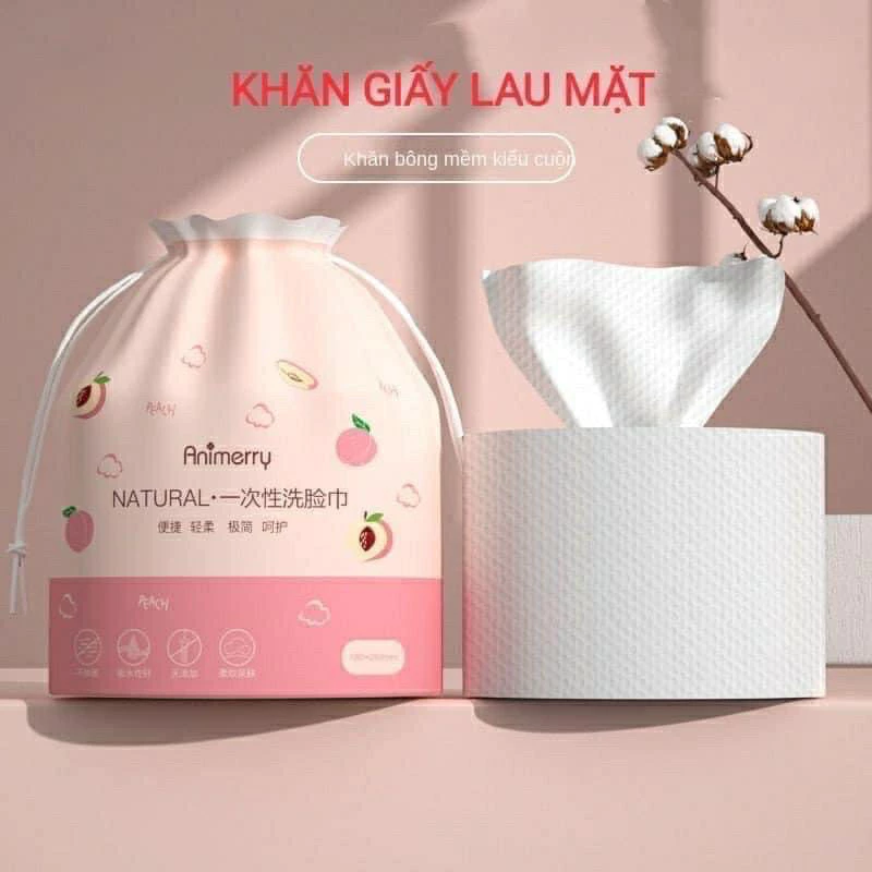 Cuộn 40 Khăn Lau Mặt, Lau Khô, Lau Ướt, Tẩy Trang - Giấy Cuộn Lau Đa Năng Dùng Một Lần Tiện Lợi