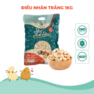 Hạt Điều Tươi Nhân Trắng Vỡ Đôi FAMINUTS Bịch 1Kg Nguyên Liệu Làm Bánh Nấu Sữa