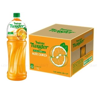 Lốc 6 lon/chai Nước cam ép Twister Tropicana (chai 320ml, lon 330ml, chai 1L)