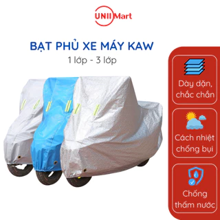 Bạt phủ xe máy cao cấp KAW dày dặn, lớp phủ nhôm cách nhiệt, chống tia UV - Hàng chính hãng