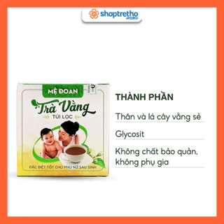 Trà vằng túi lọc Mệ Đoan lợi sữa giảm cân mẹ sau sinh hộp 150g