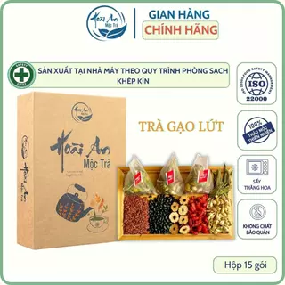 Trà gạo lứt Mộc Trà Hoài An, hỗ trợ giảm cân, giảm mỡ bụng, giải độc gan, chống táo bón, kích thích tuyến sữa