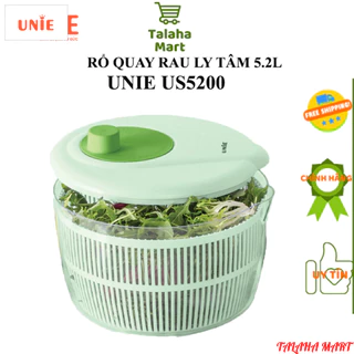 Rổ quay rau ly tâm Unie US5200 dung tích 5.2L, làm khô nhanh chóng thao tác dễ dàng, chất liệu nhựa ABS/PP- TALAHA