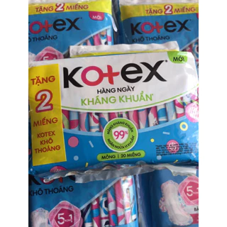 [tặng thêm miếng]Băng Vệ Sinh Kotex Hằng Ngày Hương Tự Nhiên Kháng Khuẩn 20 miếng