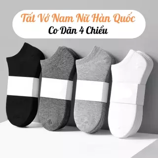 Tất Vớ Cổ Ngắn Nam Nữ Chất Liệu Cotton Hàn Quốc, Tất Vớ Nam Nữ Vải Mềm Mịn Thoáng Mát Chống Trơn Trượt