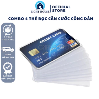 [Quà tặng đơn hàng 299k] Combo 4 thẻ bọc căn cước công dân, thẻ ngân hàng, thẻ học sinh trong suốt cao cấp