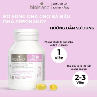 Viên uống bổ sung DHA CHO MẸ BẦU -  BIO ISLAND  60 VIÊN