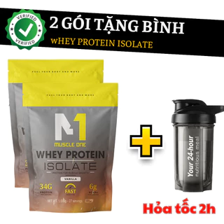 Whey protein isolate sữa tăng cơ giảm mỡ hấp thu nhanh bổ sung protein, tăng cơ 2kg (Tặng bình nước hoặc mã giảm 20k)