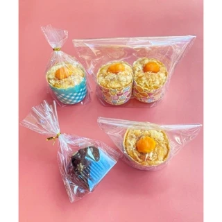 (Sỉ 1kg) Túi Đựng Cupcake Loại 1 Cup - 2 Cup, Túi Đựng Cup Bông Lan Trứng Muối - Set 1kg