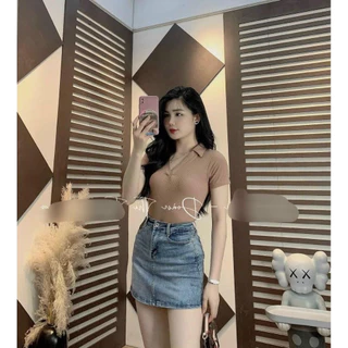 áo thun nữ cổ đức khoét to xinh xắn sexy