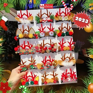 Kẹp tóc Noel sừng tuần lộc BBShine, Set 2 kẹp tóc Giáng sinh trang trí đáng yêu lạ mắt (2pcs) – NOEL006