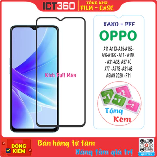 Kính Cường Lực Full , PPF 4 lớp , Cường Lực Chống Nhìn Trộm OPPO A11 , A35 , A57,  A77 , A77S , A31 , A8 , A5 - A9 2020